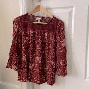 Flutter sleeve top. XS.